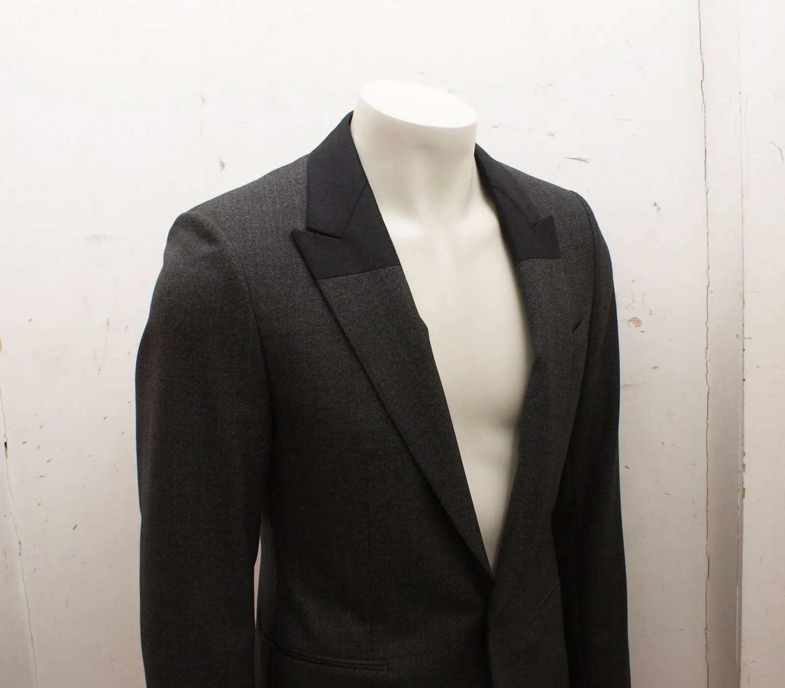 Wool Contrast Collar Blazer Jacket